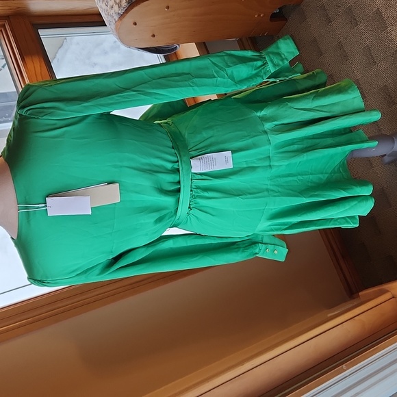 EVER NEW MATILDA SATIN MINI DRESS -SIZE 2- ENERGETIC JADE NWT - Picture 10 of 10